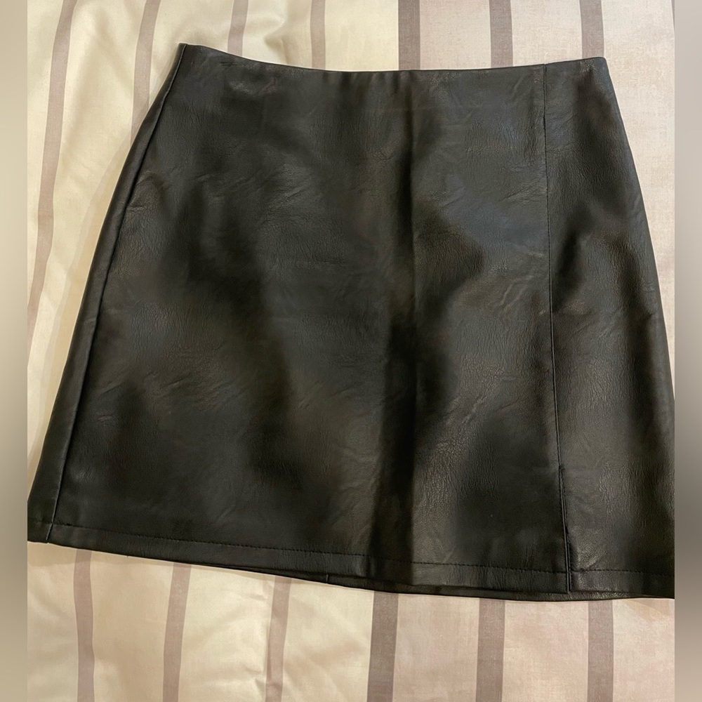 Topshop faux leather skirt